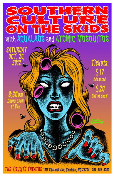 SCOTS Aqualads Atomic Mosquitos gig poster