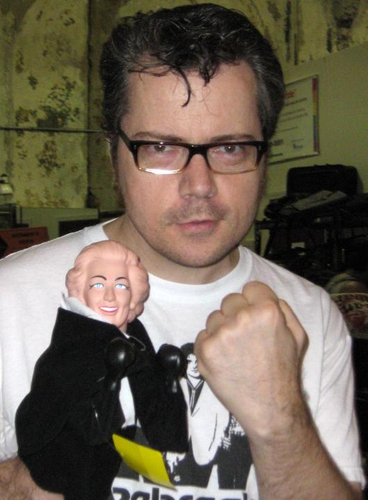 John Battles and Margaret Thatcher Puppet