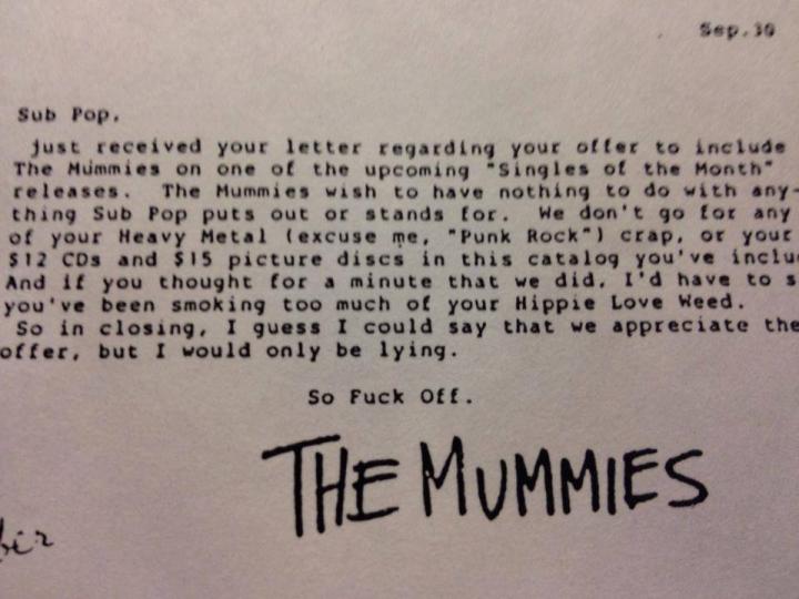 The Mummies to Sub Poop